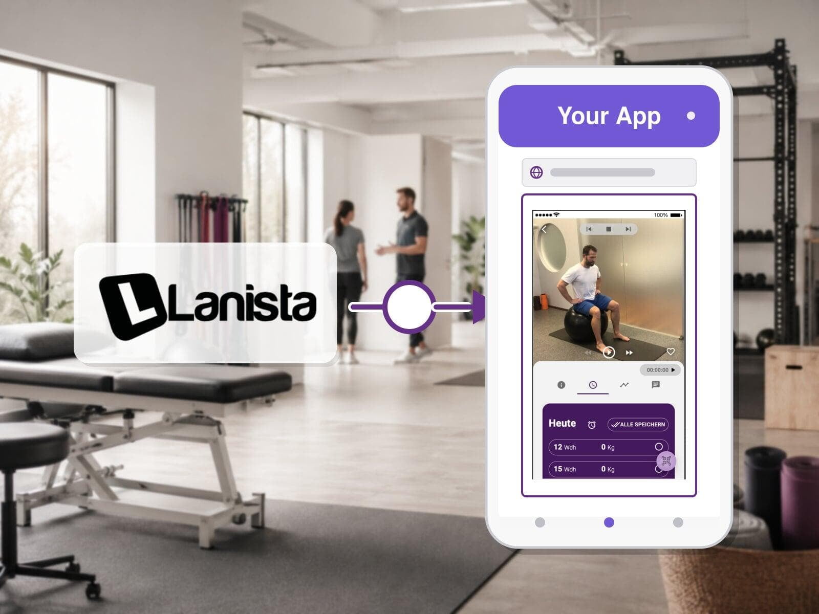 Lanista Kunden-App – Produktansicht